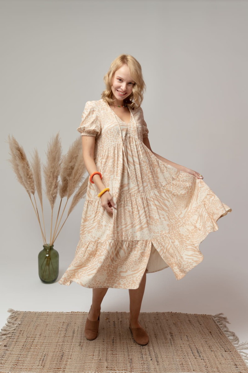 Jedwabna długa sukienka w zeberkę, PEACH ZEBRA_11.jpg